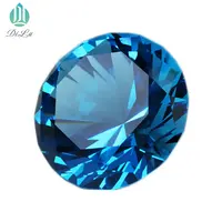 थोक सजावटी 60mm 80mm 100mm DILU झील नीले बड़े क्रिस्टल ग्लास पत्थर हीरा शादी की स्मारिका के लिए Paperweight टेबल