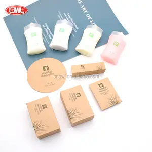 Produtos do hotel de marca personalizados biodegradáveis embalagem produtos de hotel descartáveis