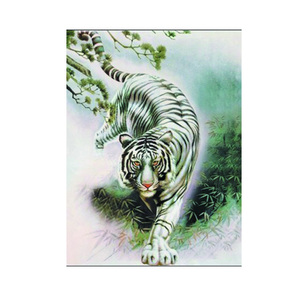 <span class=keywords><strong>Cuadro</strong></span> Decorativo <span class=keywords><strong>de</strong></span> Galería <span class=keywords><strong>de</strong></span> Arte, Tigre Blanco, Imagen Animada en 3D - Product Image 3