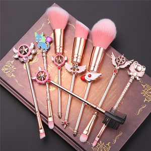 Ensemble de 8 pinceaux de maquillage anime Cardcaptor Sakura, design baguette étoile et oiseau, cadeaux de fête et de festival - Product Image 2