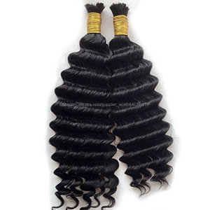 <span class=keywords><strong>l</strong></span> sin brasileño de la trama de la onda profunda cabello humano trenzado a granel Remy trenzas de cabello humano puede - Product Image 4
