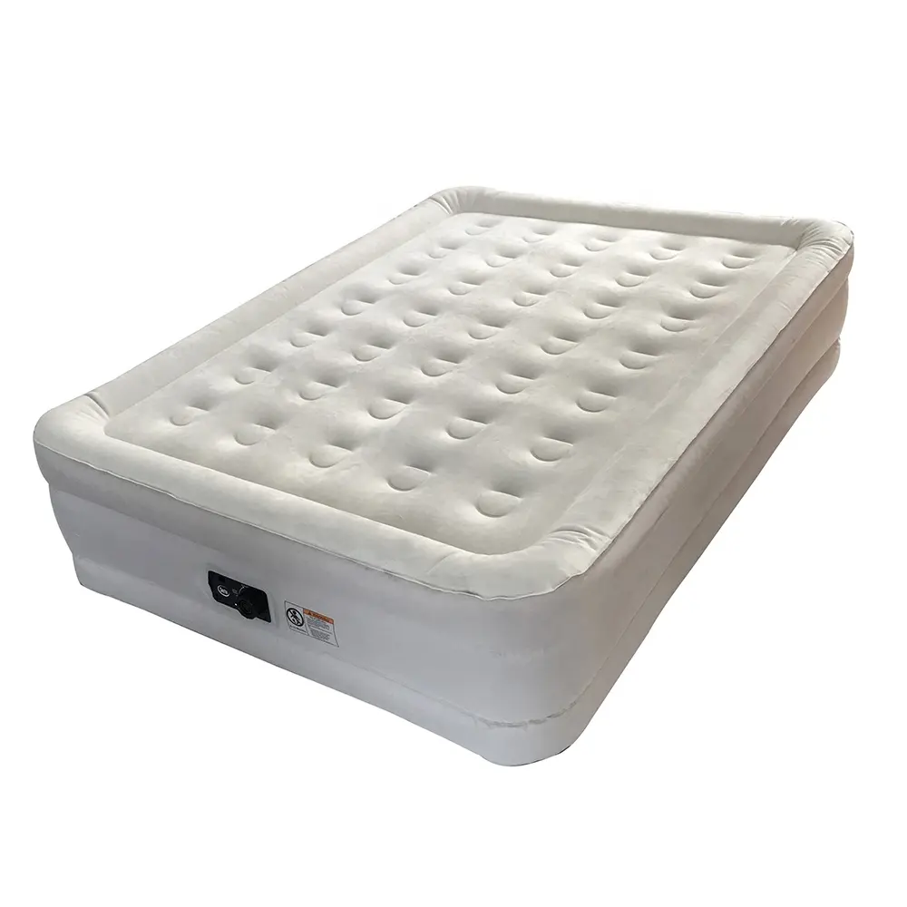 TPU אוויר מזרן מוגבה העלה לפוצץ מיטת Airbed מתנפח מובנה חשמלי משאבת