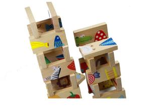Blocs de construction en <span class=keywords><strong>bois</strong></span> pour enfants, 28 pièces, Puzzle d'<span class=keywords><strong>animaux</strong></span>, dragons, ML-995D - Product Image 5