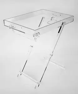 Plateau pliable en acrylique, offre spéciale, Table moderne Chic, Table de service pour cuisine et Bar