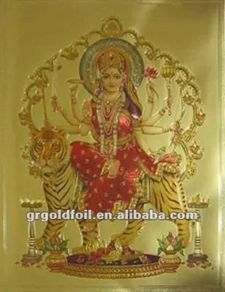 Gold foil indian god for decoration