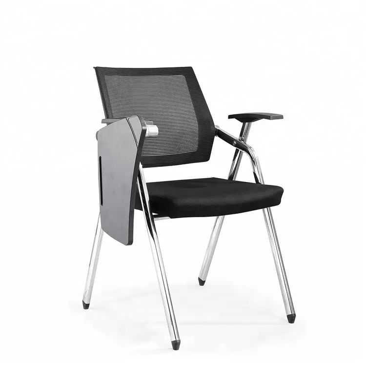 office adult study table chair training room station airport tablet chair with writing pad