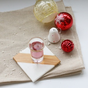 New Products Tableware Drink <strong>Placemat</strong> for Wine with Bamboo 10*10cm <strong>Marble</strong> coaster - Product Image 1