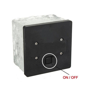 Cube lumineux solaire étanche pour l'extérieur, lumière en forme de brique de verre, glace, éclairage d'extérieur, idéal pour un jardin ou un sentier, 10 unités - Product Image 2