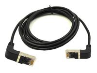 EternalStar Cable de Parche Coaxial de 90 Grados en Ángulo RJ45 Ethernet Resolución 4K Audio Video Combinación Trenzada de PVC para Uso en Computadora