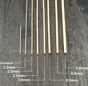 Espeto de bambu de 20cm para churrasco de algodão doce