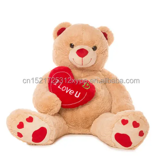 Peluche gigante personalizado, oso de peluche con corazón bordado