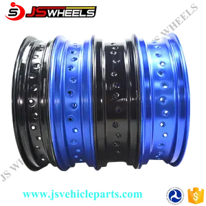 17 Inch Super Motard Motorfiets Blauw Lichtmetalen Spoked Motorfietsen Velgen Voor WR450