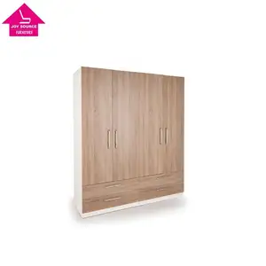 Lemari Pakaian 4 Pintu Lemari Pakaian Mebel Kayu Modern Lemari Lemari Pakaian