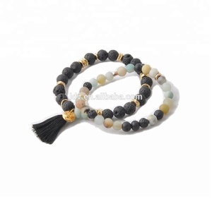 Moda pietra preziosa <span class=keywords><strong>di</strong></span> cristallo Amazonite Mala 6mm perline lava braccialetto diffusore olio essenziale <span class=keywords><strong>bracciale</strong></span> diffusore - Product Image 2