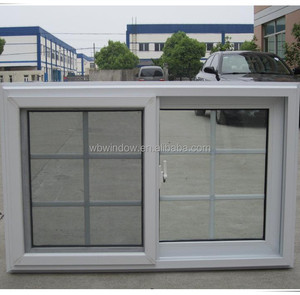 Phật sơn nhà máy <span class=keywords><strong>UPVC</strong></span> cửa sổ trượt grills thiết kế với lưới - Product Image 5