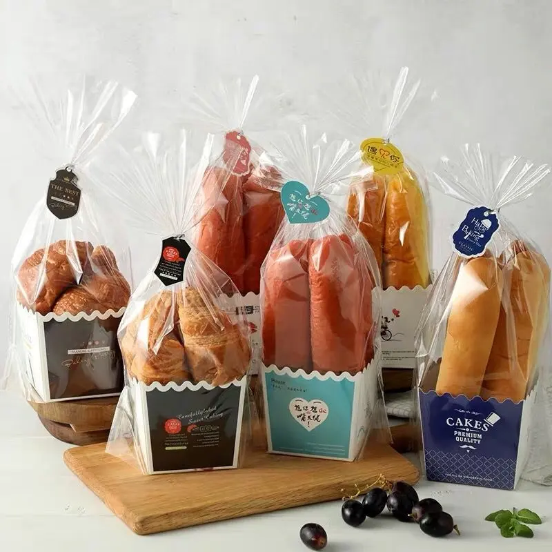Offre Spéciale biodégradable monocouche emballage alimentaire en plastique transparent imprimé personnalisé sac en plastique de pain