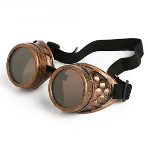 Soudage en gros Vintage Gothique Punk Lunettes De Soleil Hommes Lunettes De Soleil Cosplay Lunettes Steampunk Lunettes Lunettes