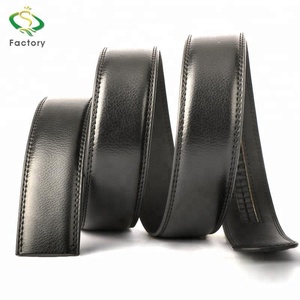 Cinturón de Cuero Vacuno Texturizado para <span class=keywords><strong>Hombre</strong></span>, Sin Hebilla, Correa Automática de Trinquete, 3.5cm de Ancho, Logotipo Personalizable, Cinturón de Diseñador - Product Image 4