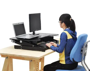 Wholesale portable and height adjustable standing desk with factory bottom price