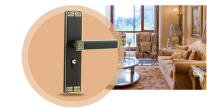 Đơn Giản Phong Cách An Ninh Hợp Kim Rẻ Hơn Cửa Khóa Tay Cầm Chìa Khóa - Product Image 3