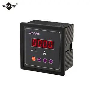 Ammeter Arus Meter Digital AC Ampere Fase Tunggal, Ammeter Digital 96*96Mm dengan LED Merah