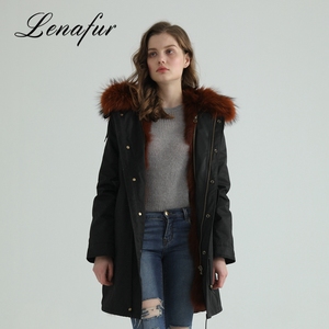 Calidad estable <span class=keywords><strong>mapache</strong></span> forrado parka - Product Image 3
