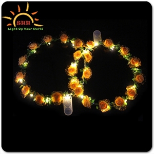 Diadema <span class=keywords><strong>de</strong></span> <span class=keywords><strong>Flores</strong></span> <span class=keywords><strong>de</strong></span> Plástico LED Duradera <span class=keywords><strong>para</strong></span> <span class=keywords><strong>Niñas</strong></span>, Ideal <span class=keywords><strong>para</strong></span> Bodas y Vacaciones en la Playa - Product Image 4