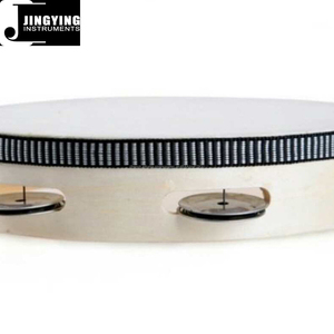 Usine vente directe de haute qualité couleur naturelle jouets musicaux <span class=keywords><strong>tambour</strong></span> à main tambourin en bois - Product Image 4