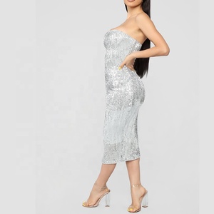 China proveedor OEM servicio último diseño baile <span class=keywords><strong>Sexy</strong></span> Club lentejuelas vestidos de las mujeres - Product Image 4
