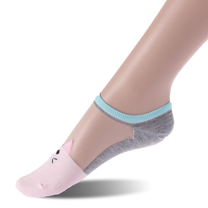 Chaussettes acier inoxydable pour femmes, chaussettes coupe basse avec dentelle, cristal Transparent, meilleure vente - Product Image 3