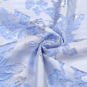 Tissu de brocart Jacquard teint sur les côtés Jacaranda Design français Tissu de mode brillant et rigide - Product Image 2