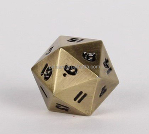 Manufacturer Polyhedral Metal Plating D20 <strong>Dice</strong> <strong>Custom</strong> 20 Sided Metal <strong>Dice</strong> for Board Game - Product Image 4