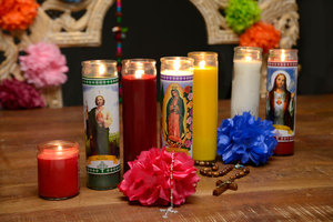 Velas Religiosas Mexicanas al por Mayor en Frascos de Vidrio de 7 Días - Product Image 2