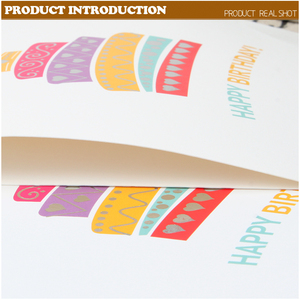 Europa popolare eco-friendly <span class=keywords><strong>buon</strong></span> <span class=keywords><strong>compleanno</strong></span> biglietti d'auguri con Foil timbring Design per feste promozionali - Product Image 5