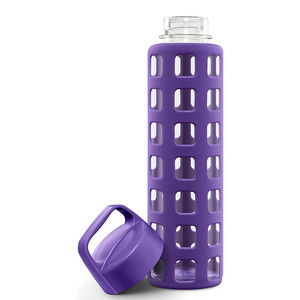 Sport Bottiglia di <span class=keywords><strong>Acqua</strong></span> di Vetro Isolato Manica Coperchio In Acciaio Inox <span class=keywords><strong>Tempo</strong></span> Segnato Standard Bocca Litro Contenitore Per Bere - Product Image 4