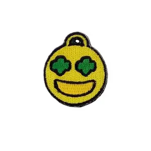 Custom Personalized Girl Scout Embroidery Smile Charms For Necklace And Bracelets Mini Embroidered Patch For Jewelry Decoration