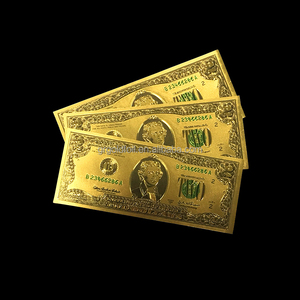 Fabrik heiße verkäufe neue produkt uns $2 gold banknote einzigen folie währung