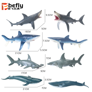 Jouets en plastique creux de 8 pouces pour enfants, collection cadeau, animaux marins requins - Product Image 4