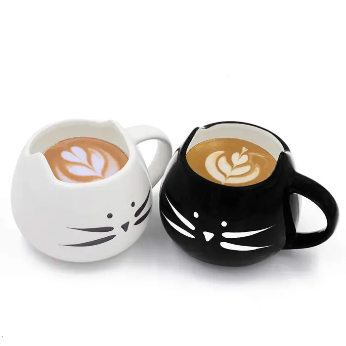 Cheap Promotion 12oz Cute Cat Ceramic Coffee Mug