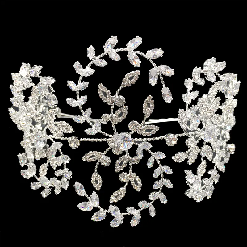 Echsio Wedding Hair Accessories Crystal Cubic Zircon Bridal Jewelry For Women BC4505