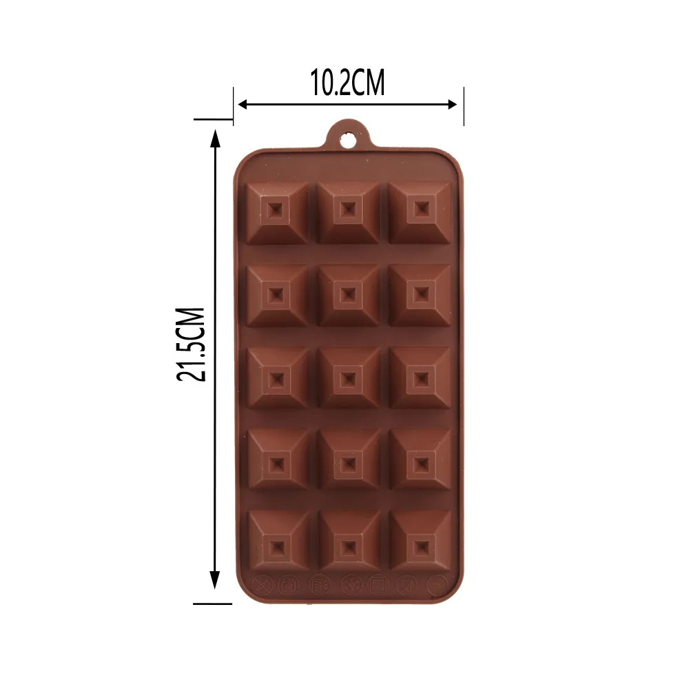 Molde de cubo de gelo de chocolate com logotipo, mais nova cavidade comestível de acolhimento 15 com logotipo