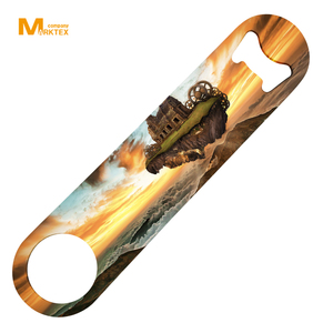 Ouvre-bouteille avec impression, en fer forgé, porte-clé - Product Image 1