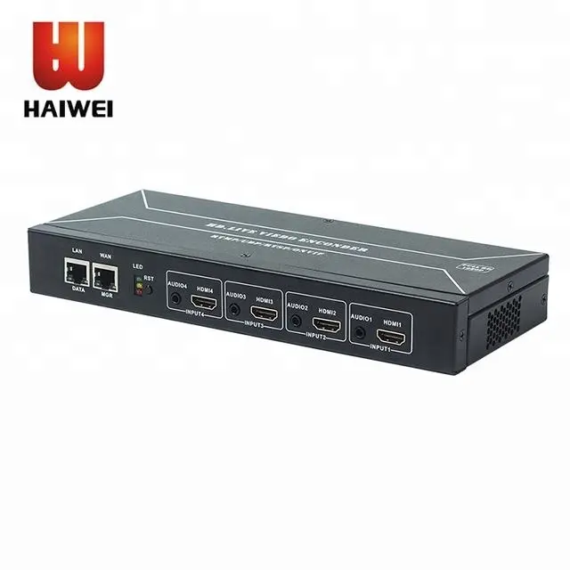 Bộ Mã Hóa Video 4 Kênh HDMI Qua IP Giá Rẻ Cổng Ethernet Kép Di Động HD M3u8 IPTV Video Encoder