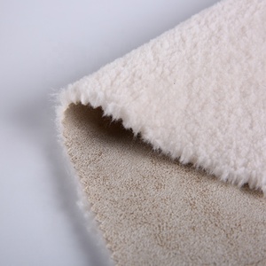 En gros 100% d'impression de Polyester collé fourrure daim feuille <span class=keywords><strong>tissu</strong></span> mètre prix - Product Image 3