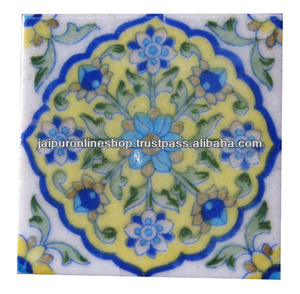 Azulejos de cerámica azules hechos a mano - Product Image 1