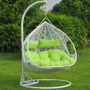 Modern Outdoor Double Patio Swing Chair Rattan <strong>Hammock</strong> Waterproof Cushion Iron Aluminum <strong>Frame</strong> <strong>for</strong> Garden Courtyard Villa Hotel - Product Image 2
