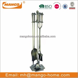 5pcs Traditional Free Standing Stainless Steel <strong>Fireplace</strong> <strong>Tool</strong> - Product Image 6