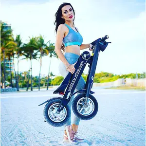 Hai Bánh Xe Điện Scooter Xe Đạp 12 ''Mini Folding Xe Đạp Điện Với Giỏ