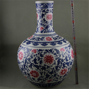 Vaso Decorativo in Porcellana <span class=keywords><strong>Blu</strong></span> e Bianca Fatto a Mano Cinese Antico per Casa e Hotel - Product Image 4