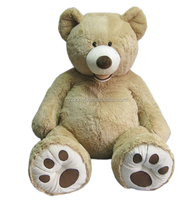 Échantillon gratuit Ours en peluche géant EXTRA LARGE de 4,5 pieds (53 pouces) GRIS GRIS Jouet en peluche géant 63 pouces Ours en peluche géant